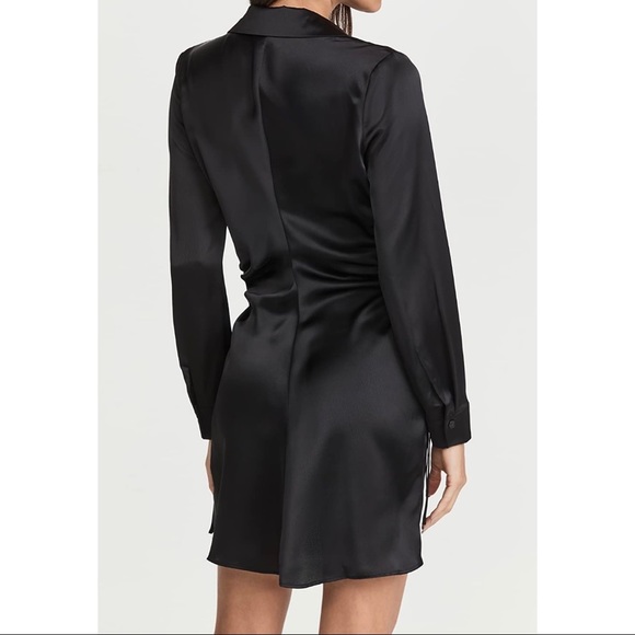 NWT Wayf Black Button Down Shirt Dress with Side Cutouts size Medium - Picture 3 of 12